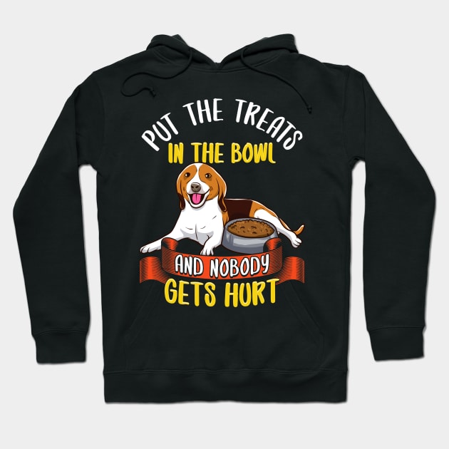 Put The Treats In The Bowl No One Gets Hurt Beagle Hoodie by theperfectpresents